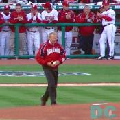 Washington Nationals' Inaugural Home Opener - President Bush was a former managing general partner of the Texas Rangers, giving the event even more symmetry.