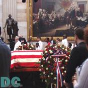 President Reagan's casket.