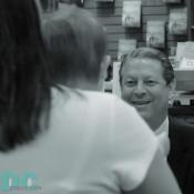 Al Gore is all smiles with this baby citizen.