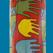 Close-up of the Peace Totem Pole, displayed September 9  11, 2003 Festival