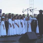 World Childrens Choir performs on the World Stage, September 11, 2003