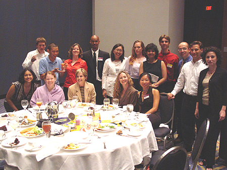 ICAF Staff and Volunteers celebrate at the Awards Ceremony, September 12, 2003