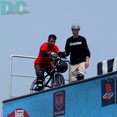 The Warped Tour is not just a musical event, many of the Van's sponsored athletes show their skills on a full sized ramp next to the two main stages.
