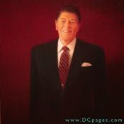 First Floor - America's Presidents - Portrait of Ronald Reagan.