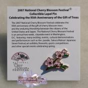 To purchase an official National Cherry Blossom Festival Collectible Pin and view other Washington DC souvenirs please visit www.DCGiftShop.com